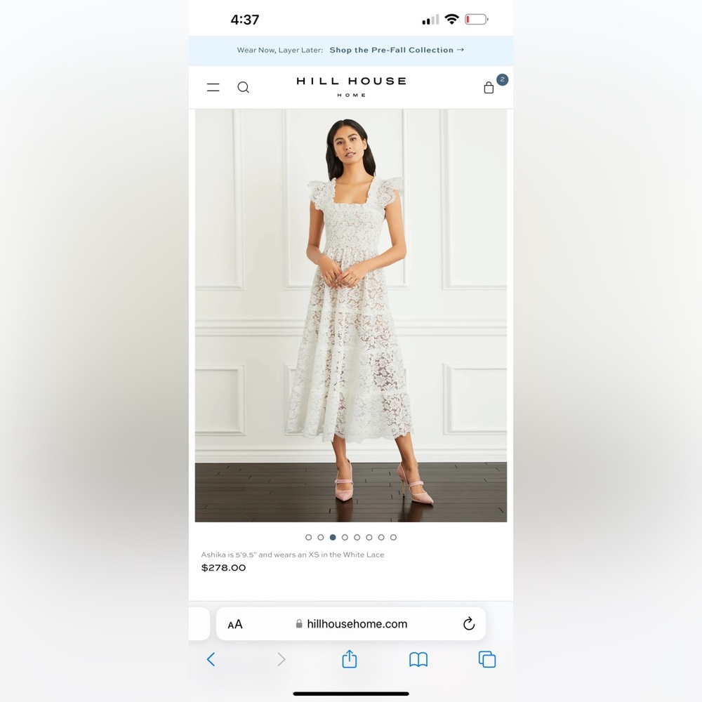 COLLECTORS EDITION Hillhouse white lace Ellie dress